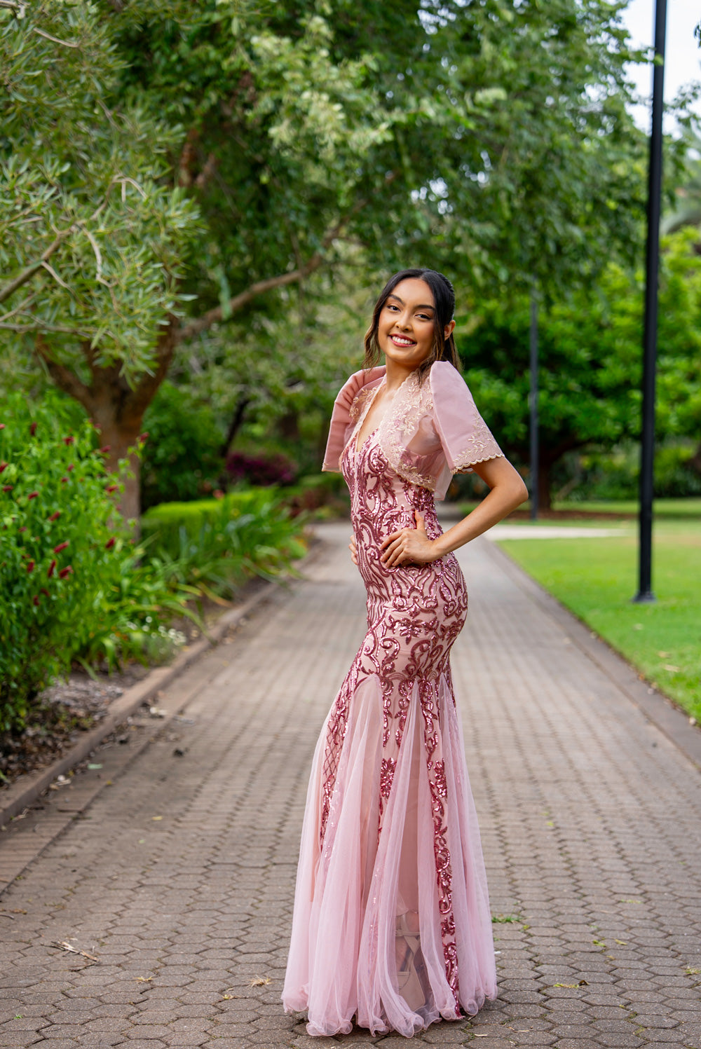 Sofia Mestiza Dress (Blush Pink)