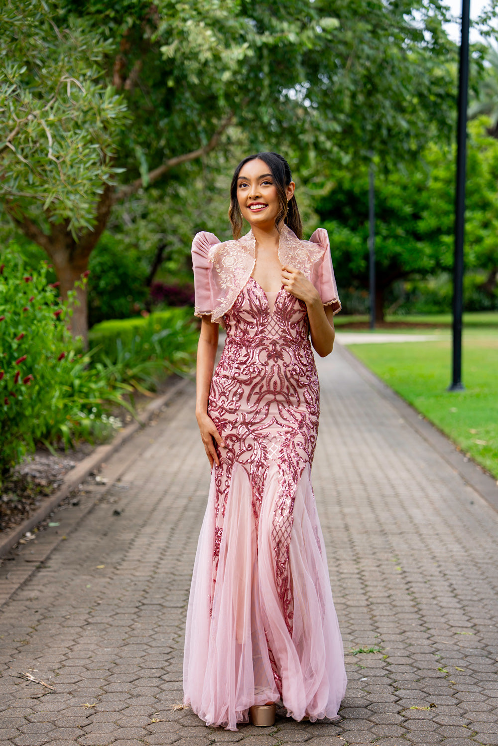 Sofia Mestiza Dress (Blush Pink)