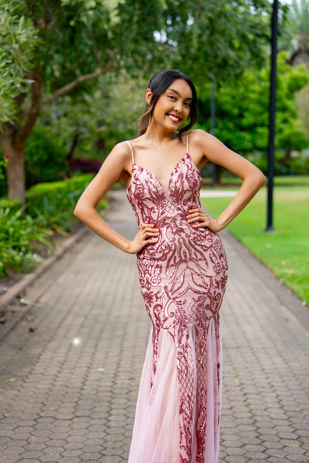 Sofia Mestiza Dress (Blush Pink)