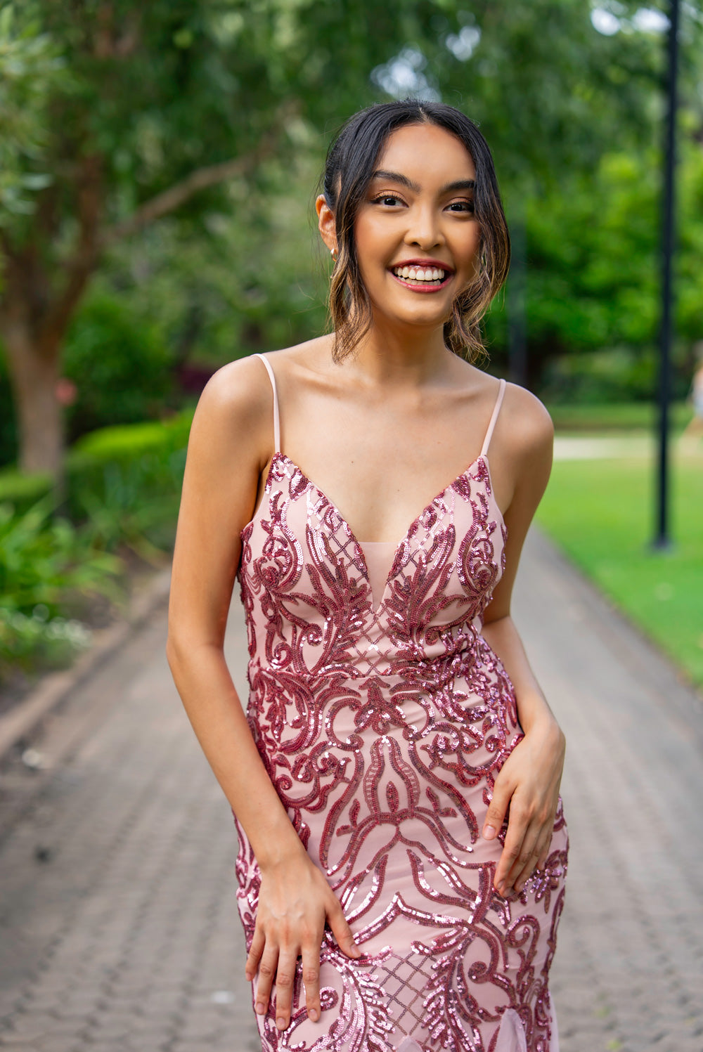 Sofia Mestiza Dress (Blush Pink)