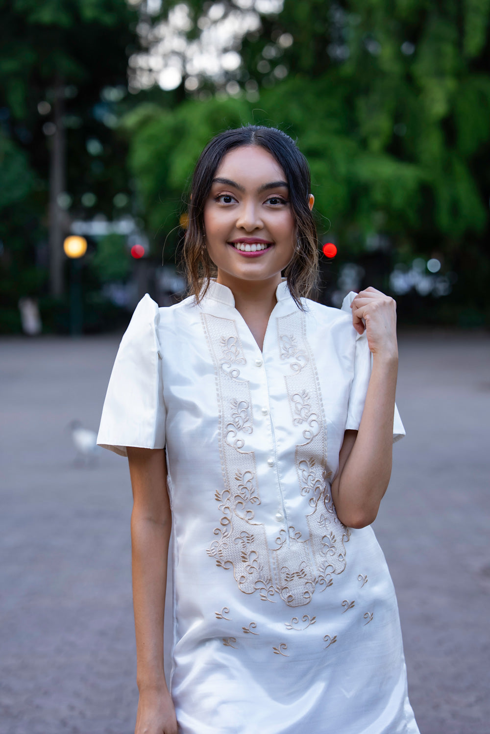 Sol Barong Dress (Cream)