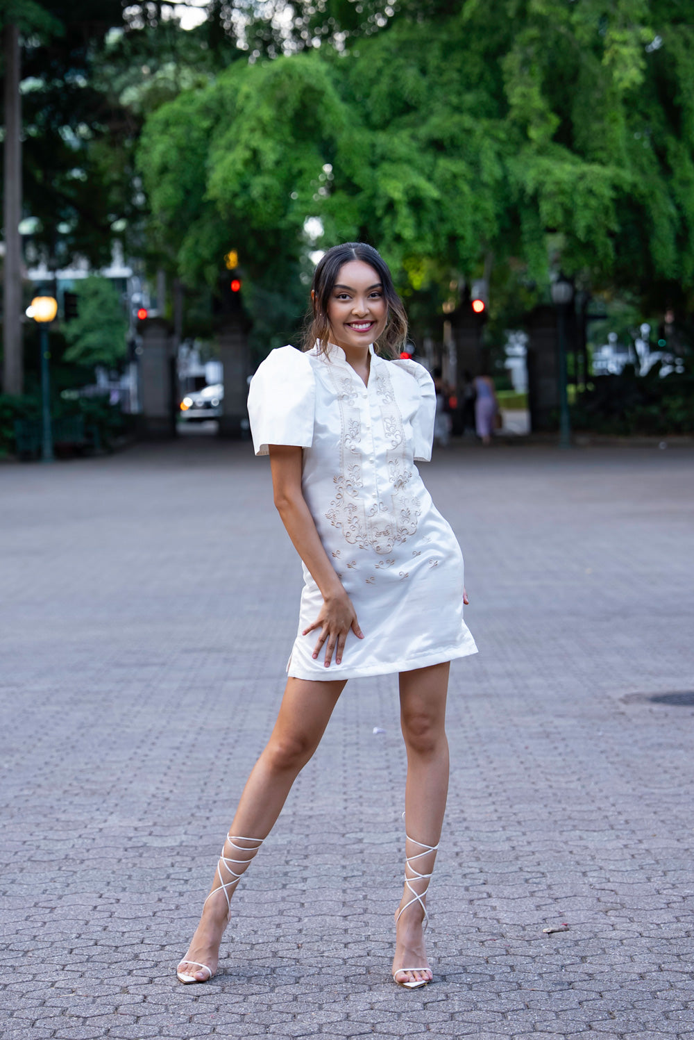 Sol Barong Dress (Cream)