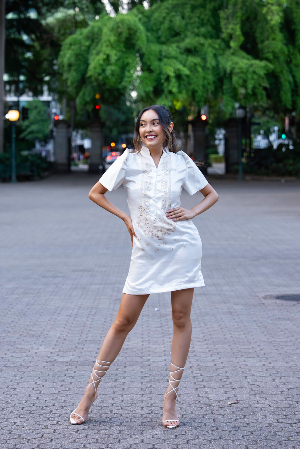 Sol Barong Dress (Cream)