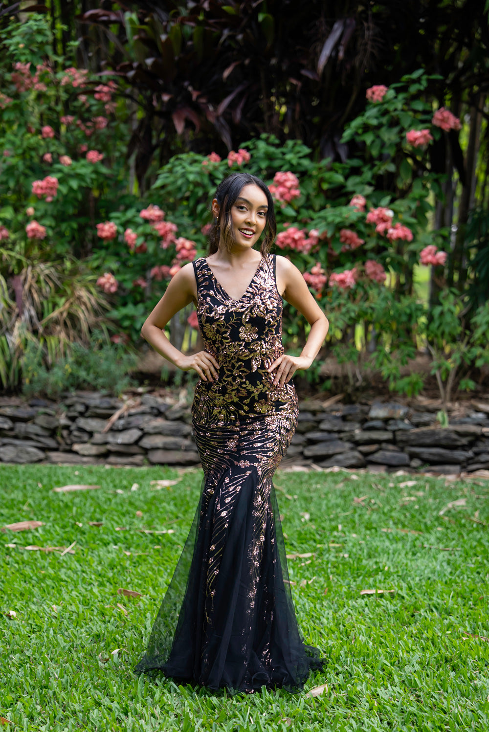 Estella Mestiza Dress (Rose Gold)