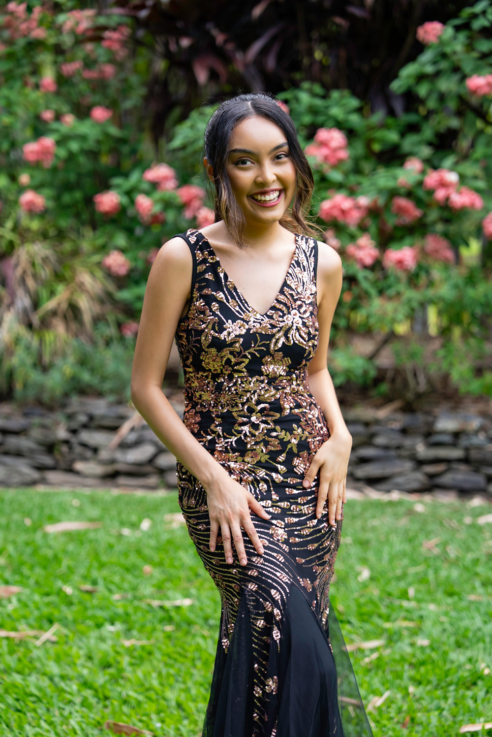 estella sequin dress Windsor Estella V-Neck Column Long Sequin Formal Dress
