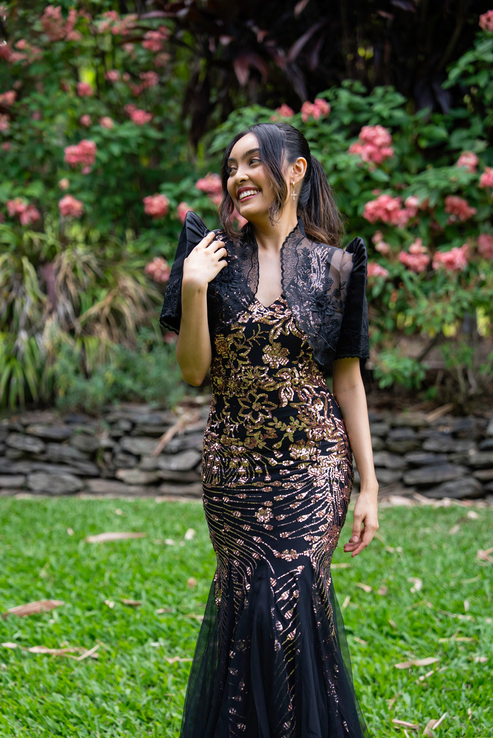 Estella Mestiza Dress (Rose Gold)
