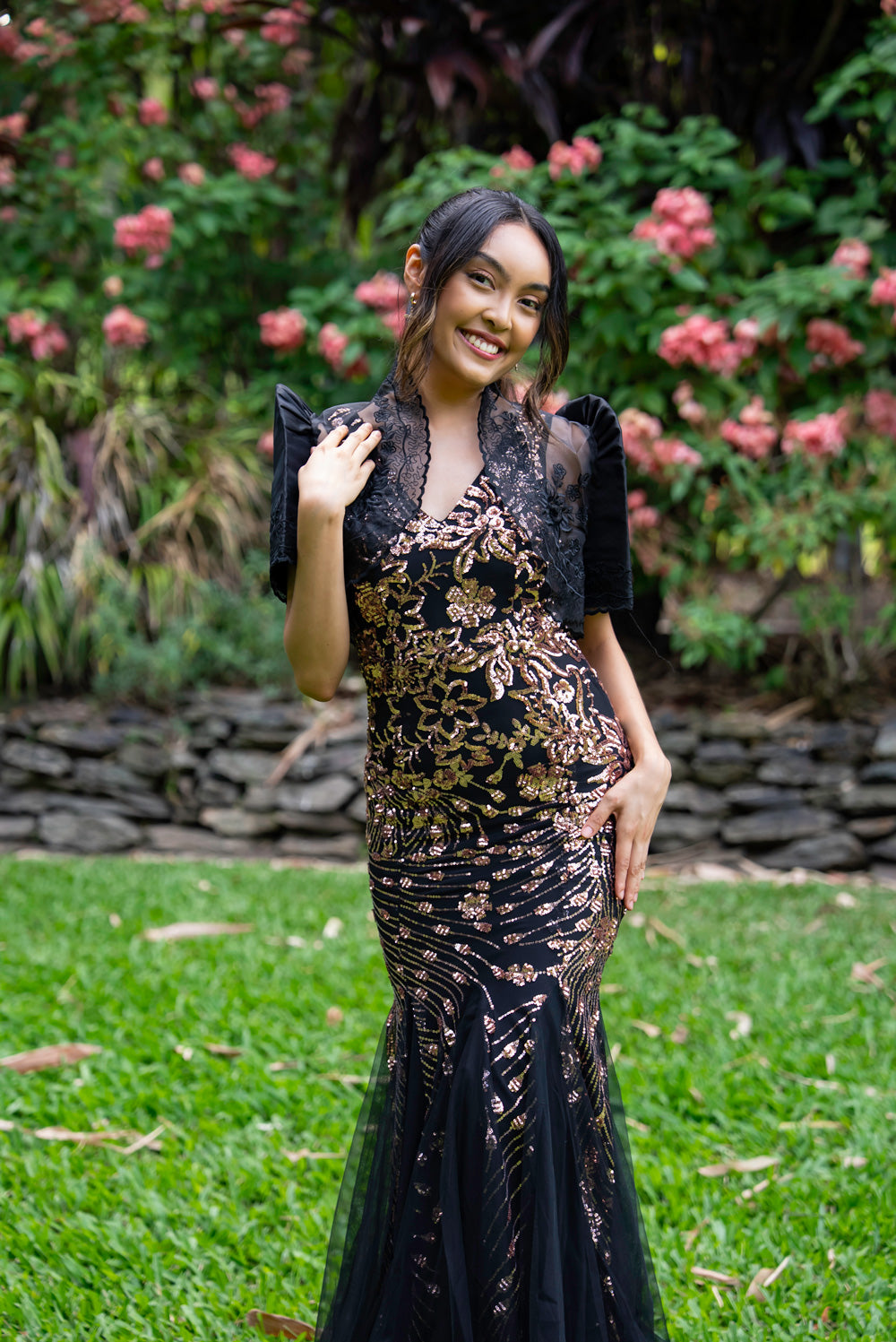 Estella Mestiza Dress (Rose Gold)