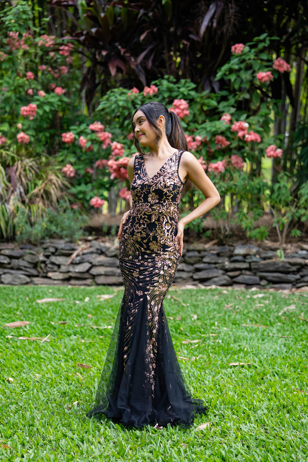Estella Mestiza Dress (Rose Gold)