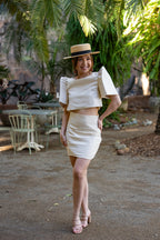 Filipiniana Top 'Nida' in Oat, styled look – Mestiza Filipina