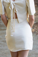Nida Mini Skirt (Oat)