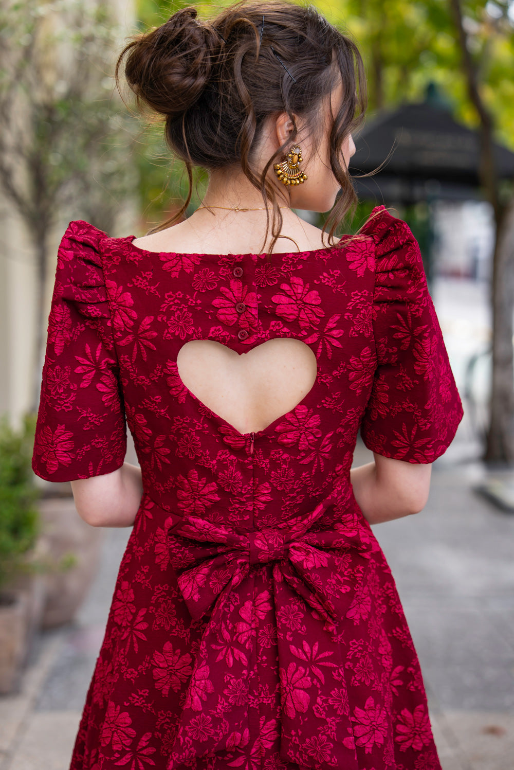 Love Midi Filipiniana Dress (Rose Red)