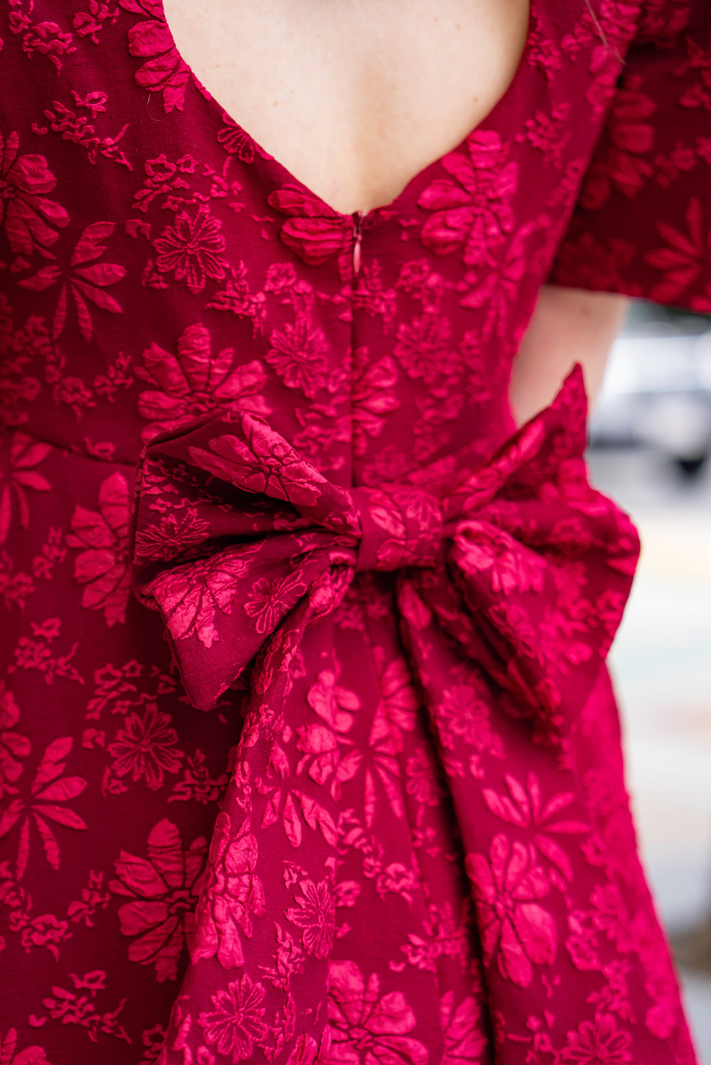 Love Midi Filipiniana Dress (Rose Red)