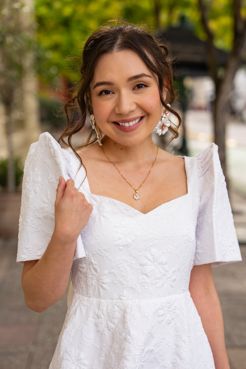Love Midi Filipiniana Dress (Snow White)