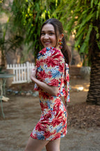 Filipiniana Top 'Nida' in Floral, back view – Mestiza Filipina