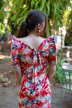 Filipiniana Top 'Nida' in Floral, close-up – Mestiza Filipina