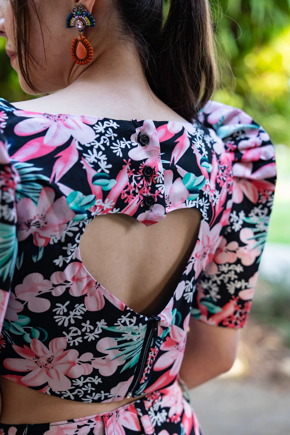 'Sia' Modern Filipiniana Top (Floral)