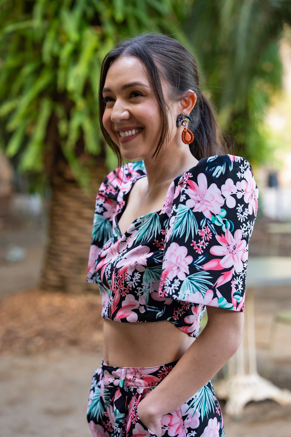 'Sia' Modern Filipiniana Top (Floral)