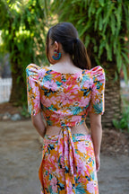 Filipiniana Top 'Cora' in Floral, close-up – Mestiza Filipina