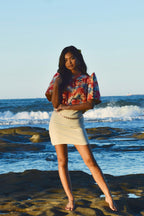 Filipiniana Top 'Nida' in Floral, styled look – Mestiza Filipina