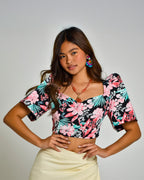Filipiniana Top 'Sia' in Floral, full length – Mestiza Filipina