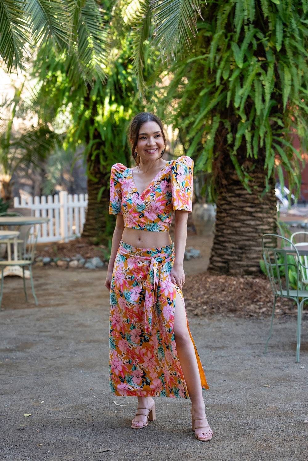 Cora Midi Wrap Skirt (Floral)