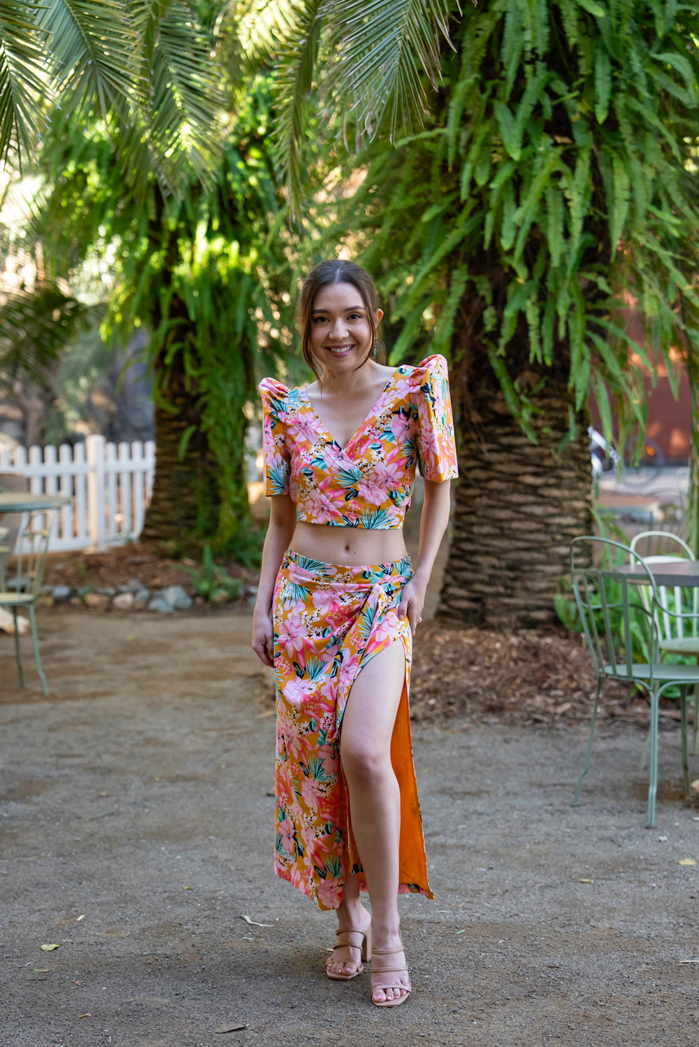 Cora Midi Wrap Skirt (Floral)
