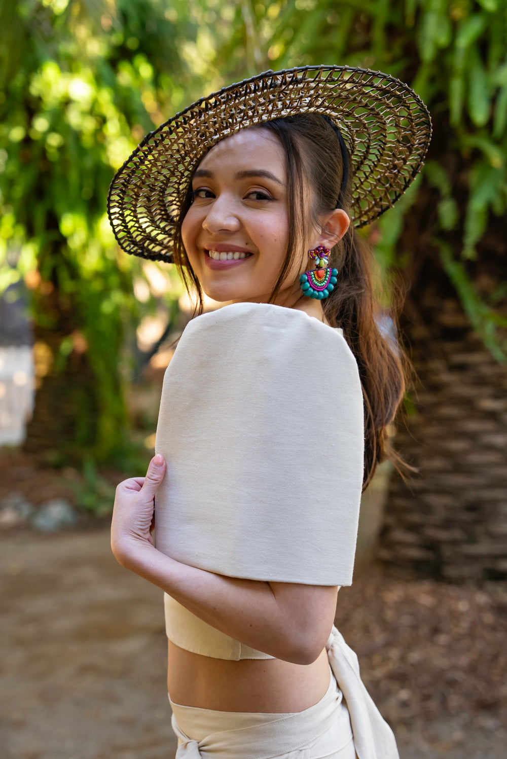 Cora Midi Wrap Skirt (Oat)
