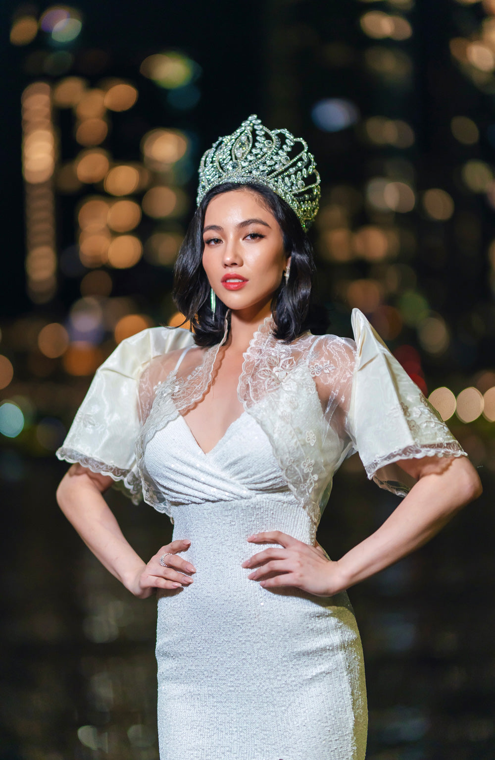 Selene Mestiza Dress (Ivory)