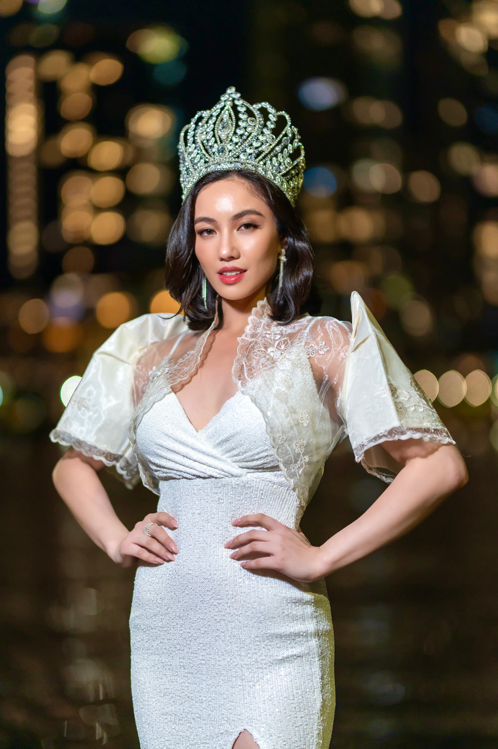 Selene Mestiza Dress (Ivory)