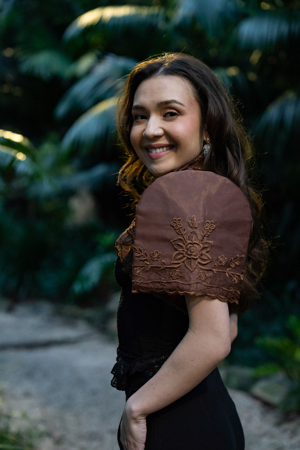 'Luisa' Bolero Filipiniana Sleeves (Cocoa Brown)