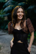 'Luisa' Bolero Filipiniana Sleeves (Cocoa Brown)