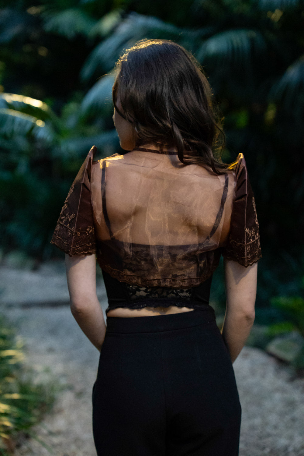 'Luisa' Bolero Filipiniana Sleeves (Cocoa Brown)