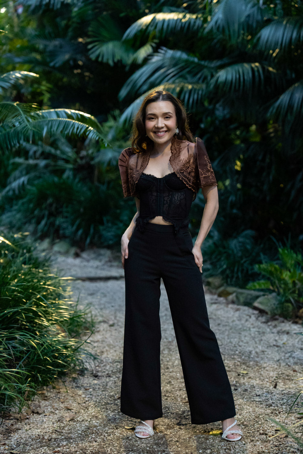 'Luisa' Bolero Filipiniana Sleeves (Cocoa Brown)
