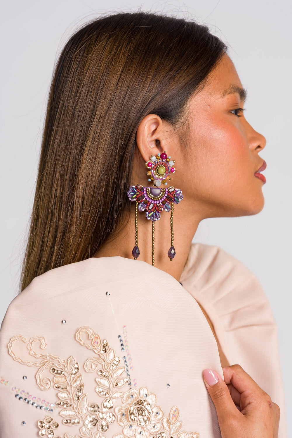 'Sidlak' Worn Two Ways Handmade Earrings by Boho Manila