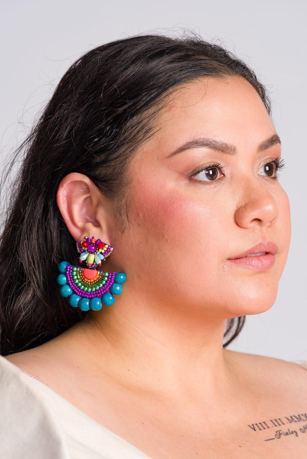'Asul Pay-Pay' Worn Two Ways Handmade Earrings by Boho Manila