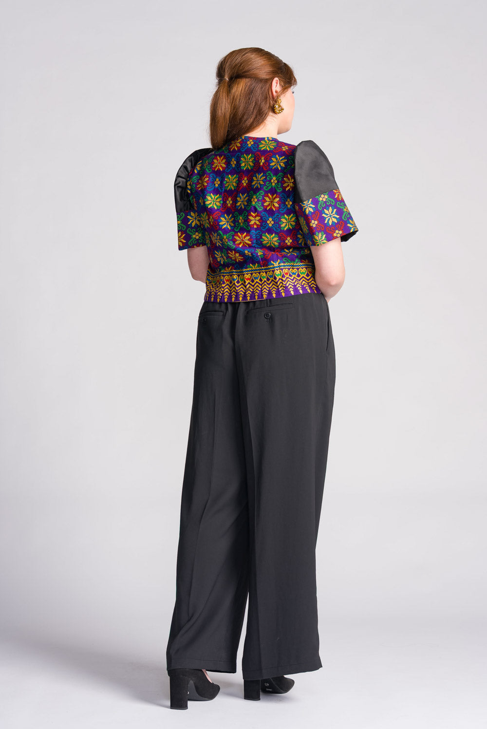 'Tala' Mindanao Geometric Print Filipiniana Bolero