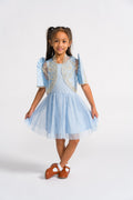 'Nenita' Children's Filipiniana Bolero (Powder Blue), Organza