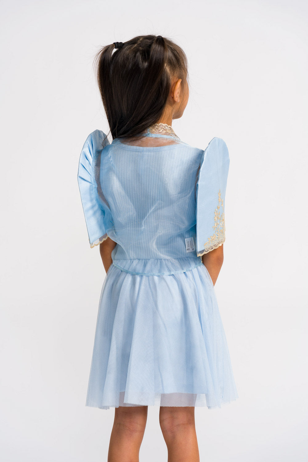 'Nenita' Children's Filipiniana Bolero (Powder Blue), Organza