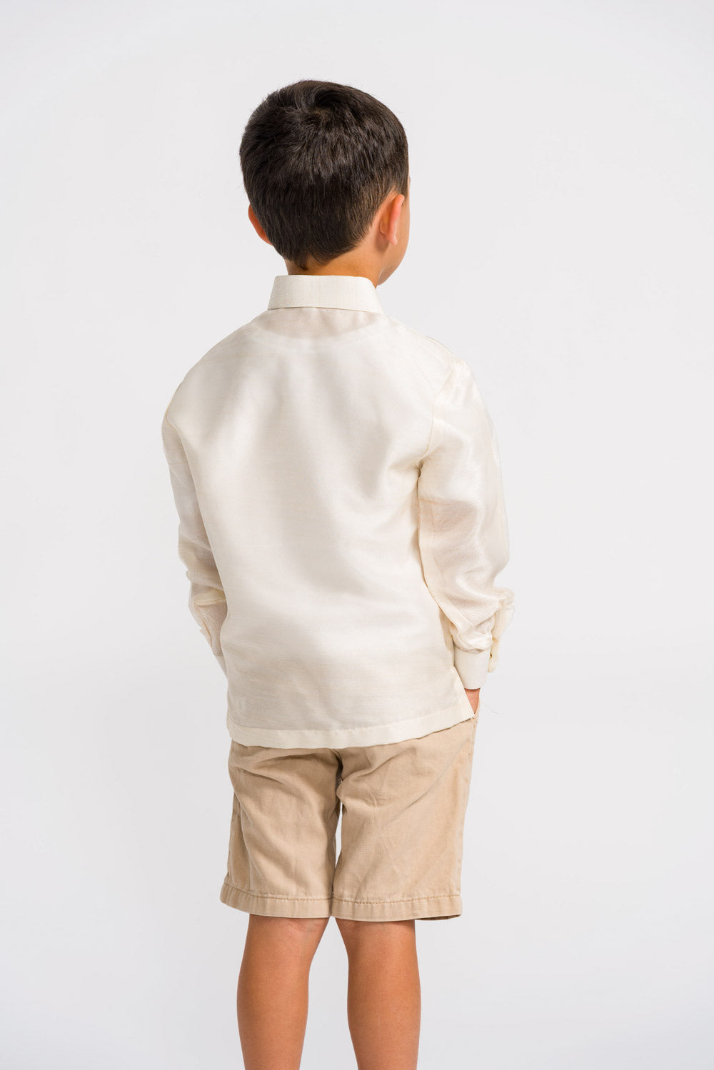 'Antonito' Children's Barong Tagalog – Cream, Organza