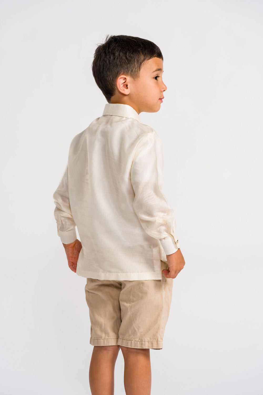 'Antonito' Children's Barong Tagalog – Cream, Organza