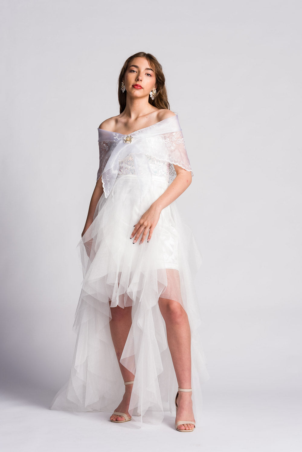 'Maria Clara' Filipiniana Alampay (Snow White)