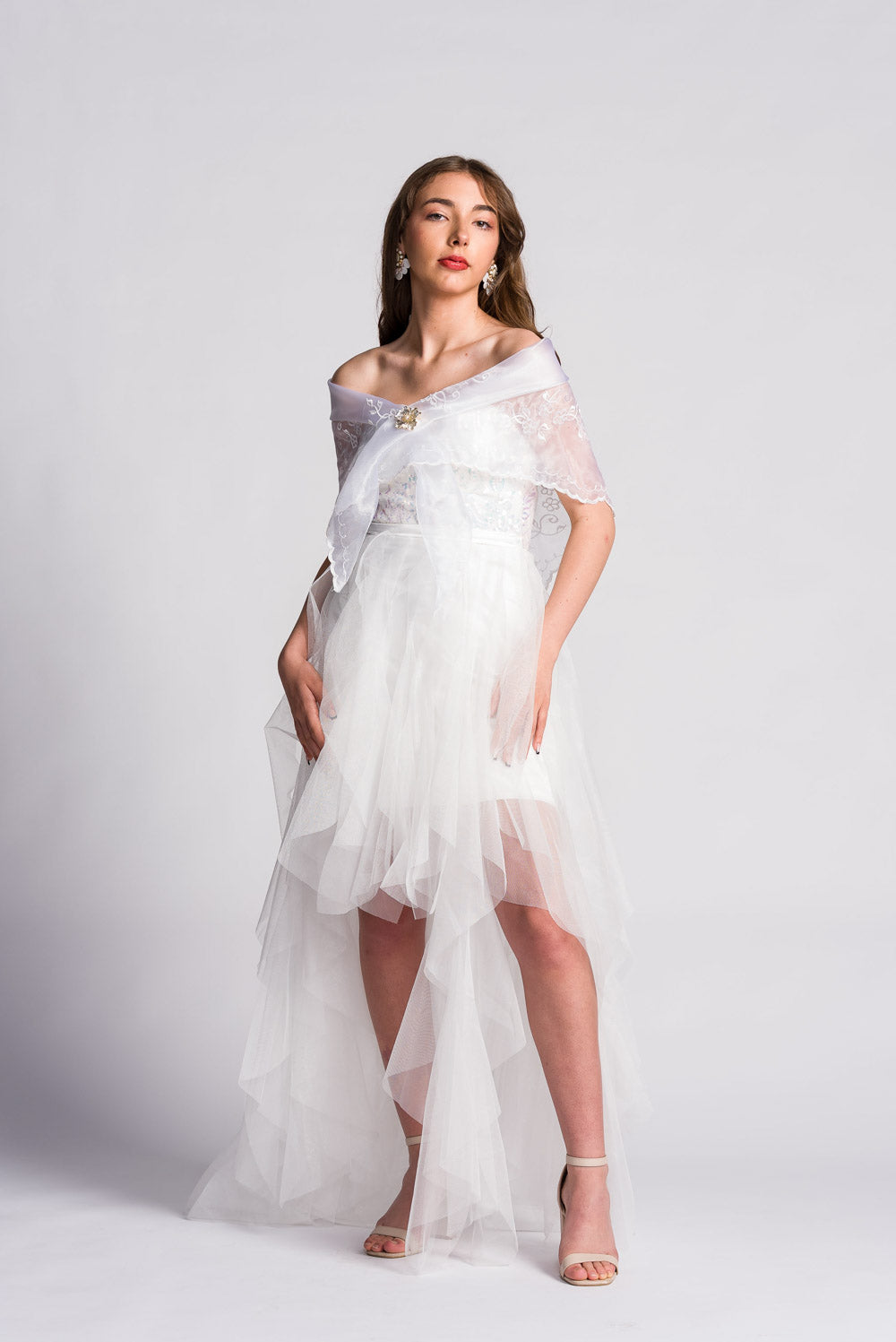 'Maria Clara' Filipiniana Alampay (Snow White)