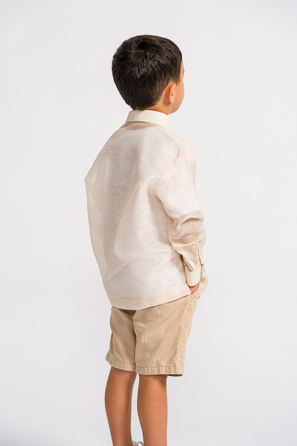 'Miguel' Children's Barong Tagalog – Cream, Jusilyn