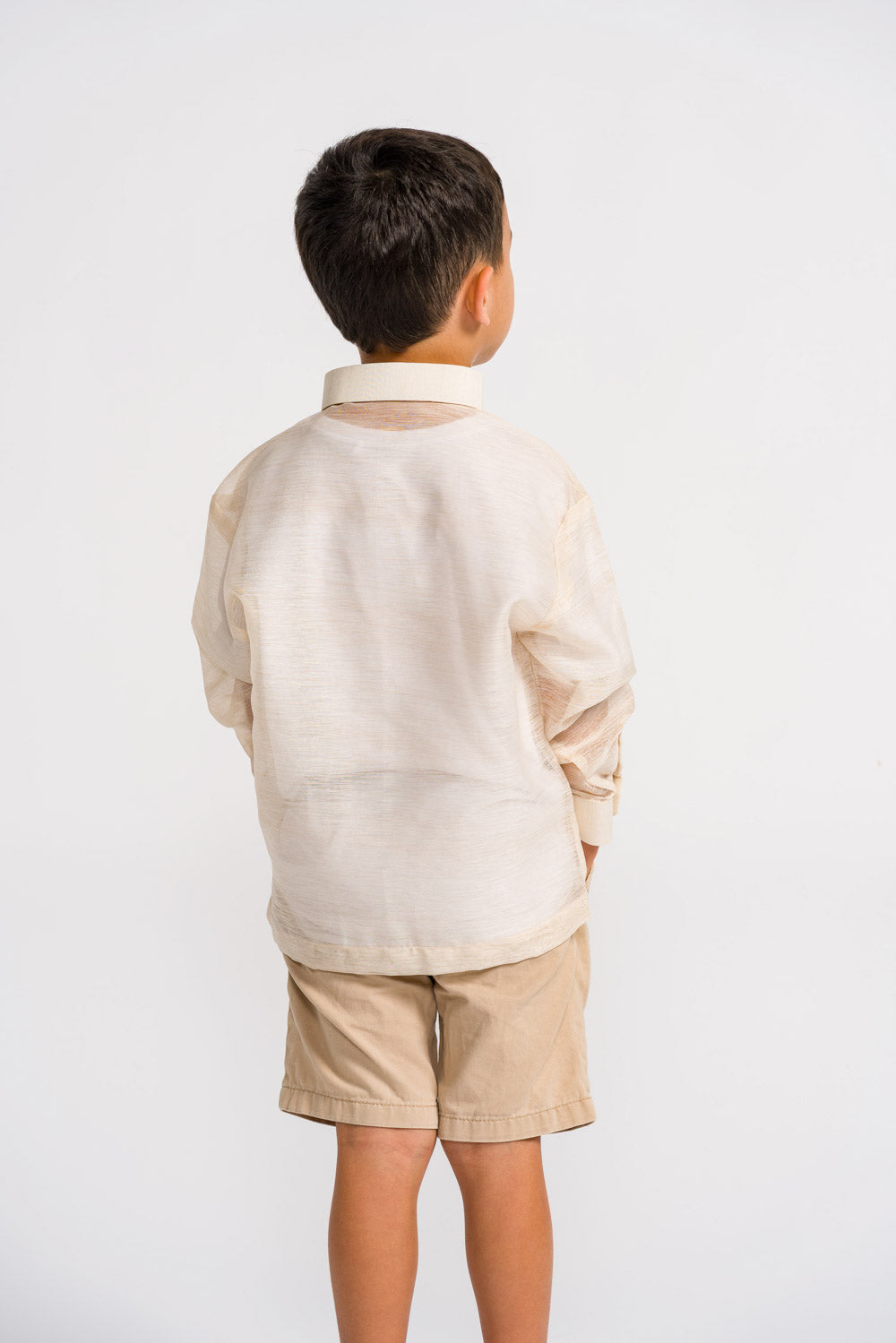 'Miguel' Children's Barong Tagalog – Cream, Jusilyn