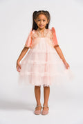 'Nenita' Children's Filipiniana Bolero (Peach), Organza