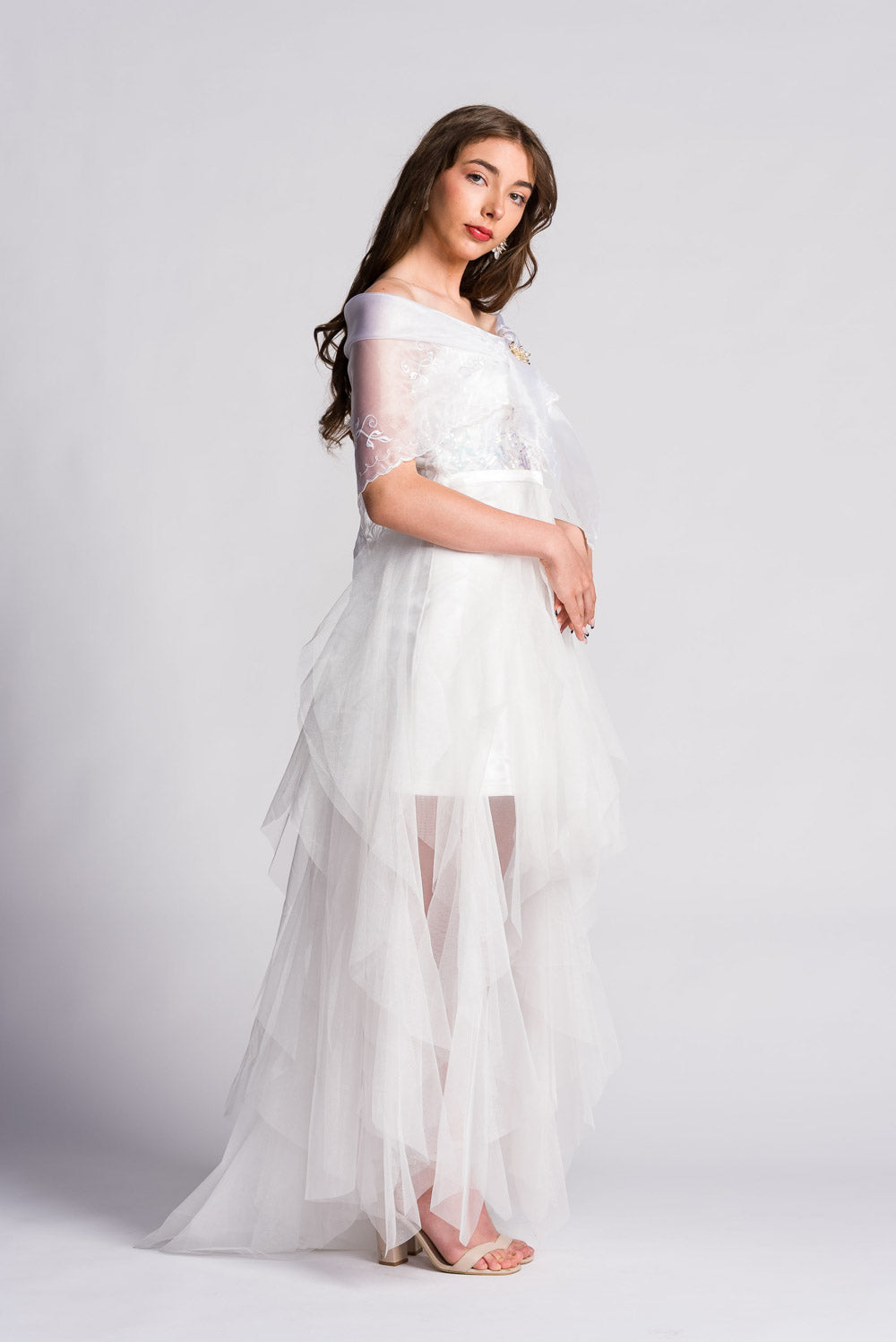 'Maria Clara' Filipiniana Alampay (Snow White)