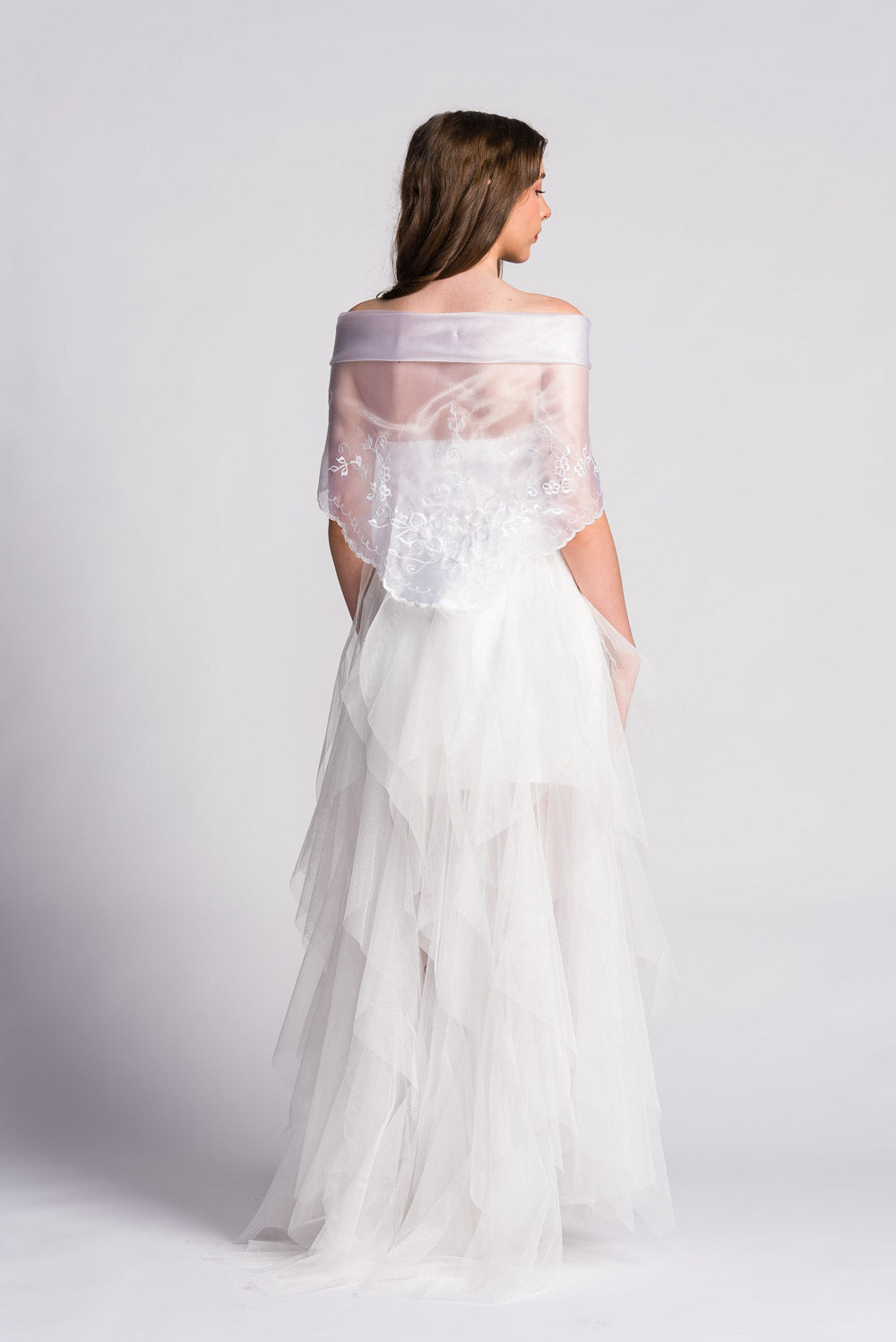 'Maria Clara' Filipiniana Alampay (Snow White)