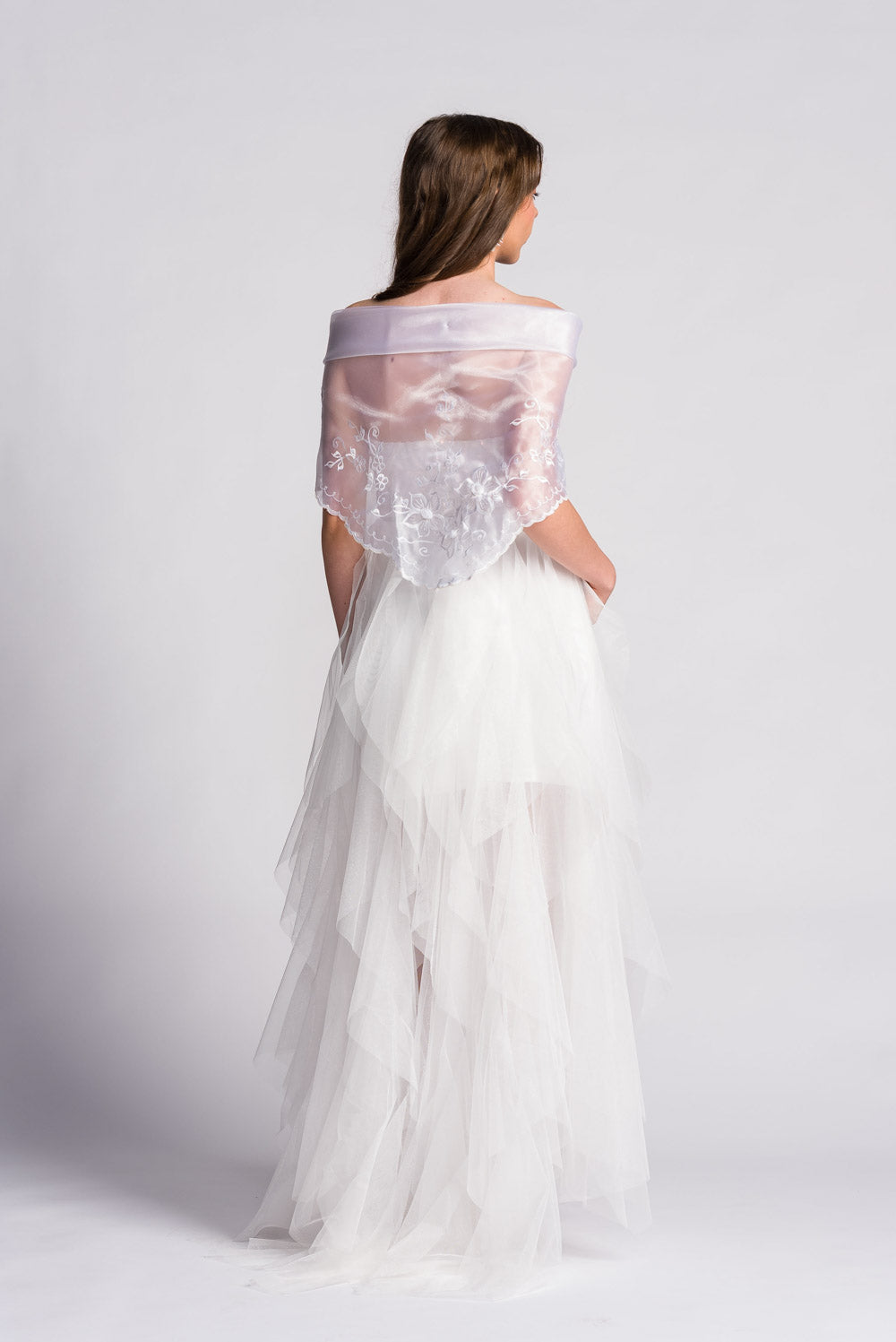 'Maria Clara' Filipiniana Alampay (Snow White)