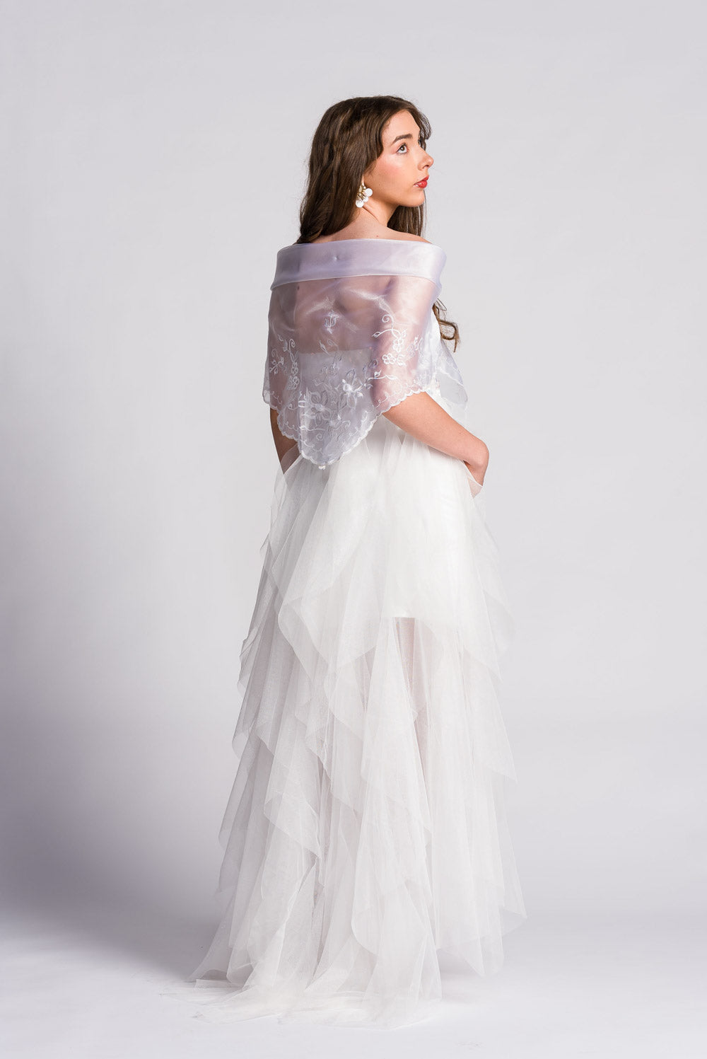 'Maria Clara' Filipiniana Alampay (Snow White)