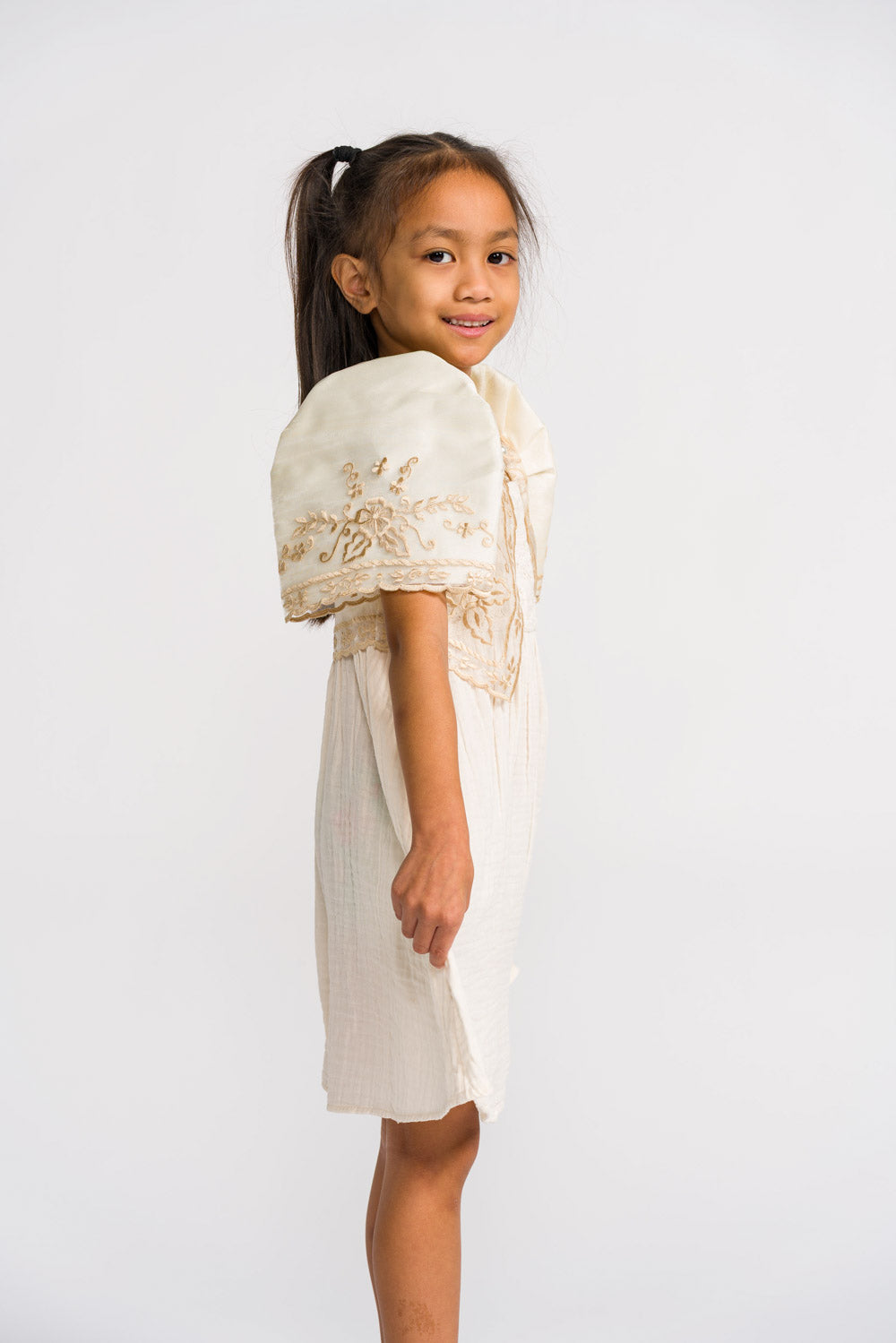 'Carmencita' Children's Filipiniana Bolero (Cream), Organza